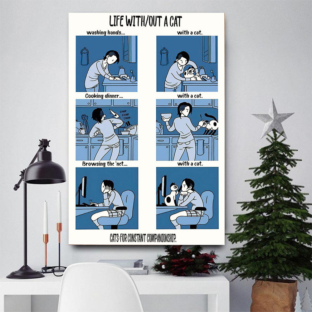 Life Without A Cat Cat Poster